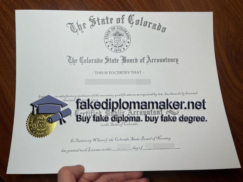 Colorado CPA Certificate