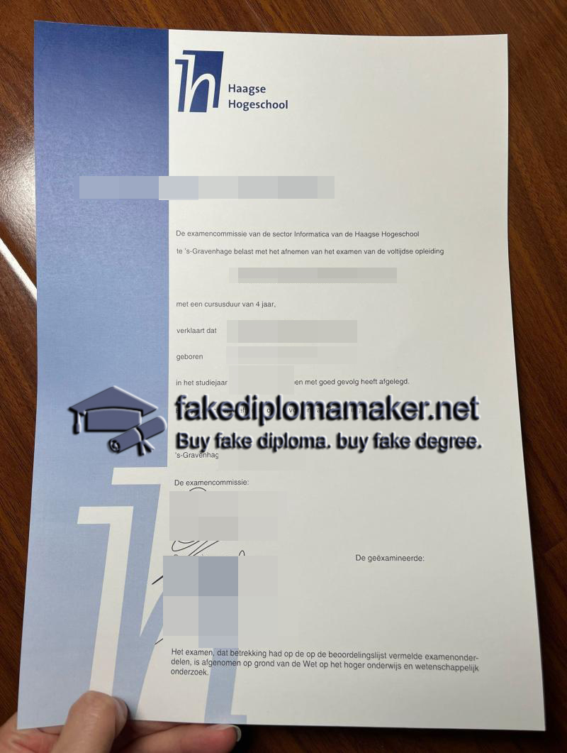 De Haagse Hogeschool diploma