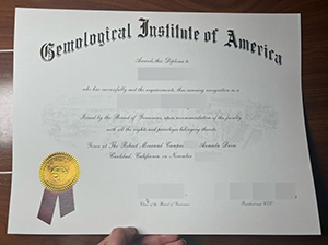 Gemological Institute of America diploma copy