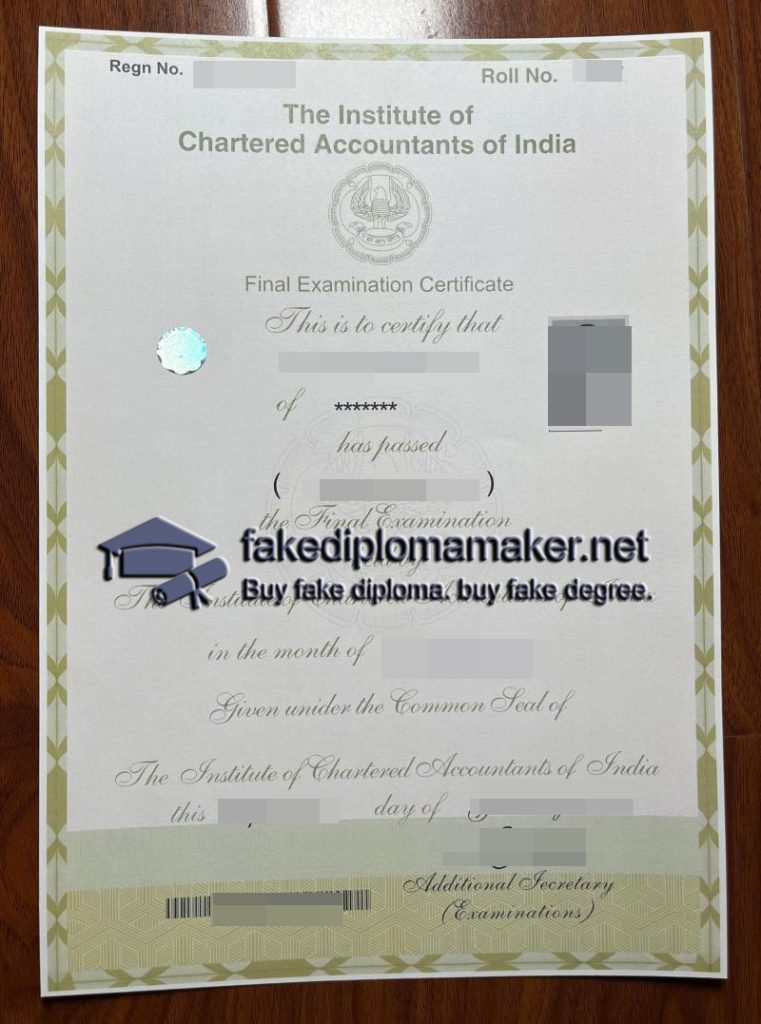 How to make a fake ICAI Certificate replacement in India?