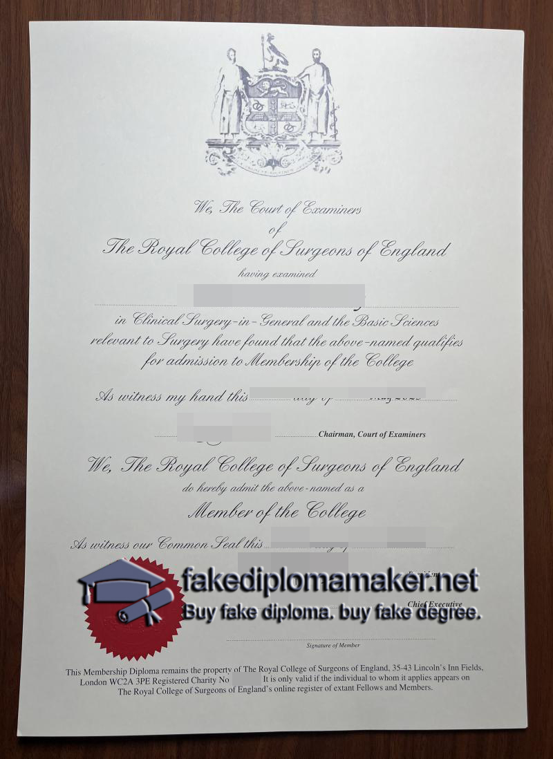 RCSE diploma certificate