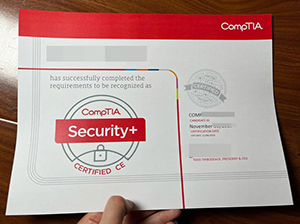 CompTIA Certificate copy