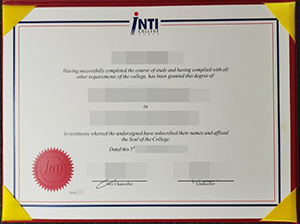 INTI college diploma copy