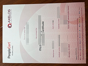 ITIL Certificate copy