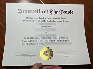 University of the People diploma copy