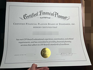 buy CFP Certificate, fake Certified Financial Planner certification