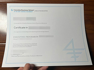 Columbia Business School diploma copy