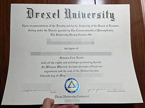 Drexel University diploma copy