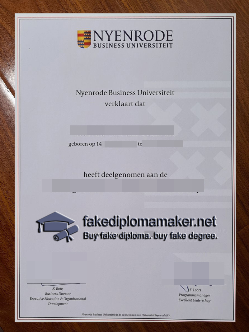 Nyenrode Business Universiteit diploma