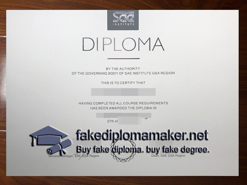 SAE Institute diploma