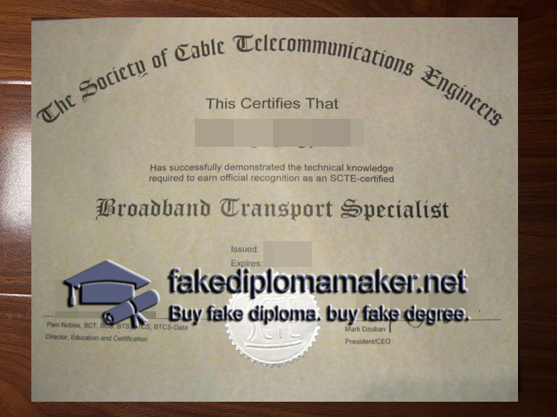 SCTE Certificate