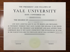 Yale University diploma copy