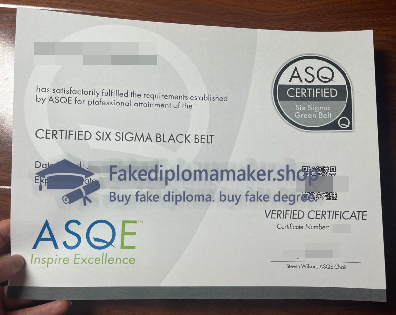 ASQ certificate