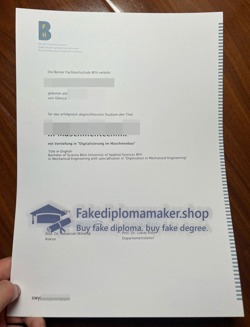 Berner Fachhochschule diploma