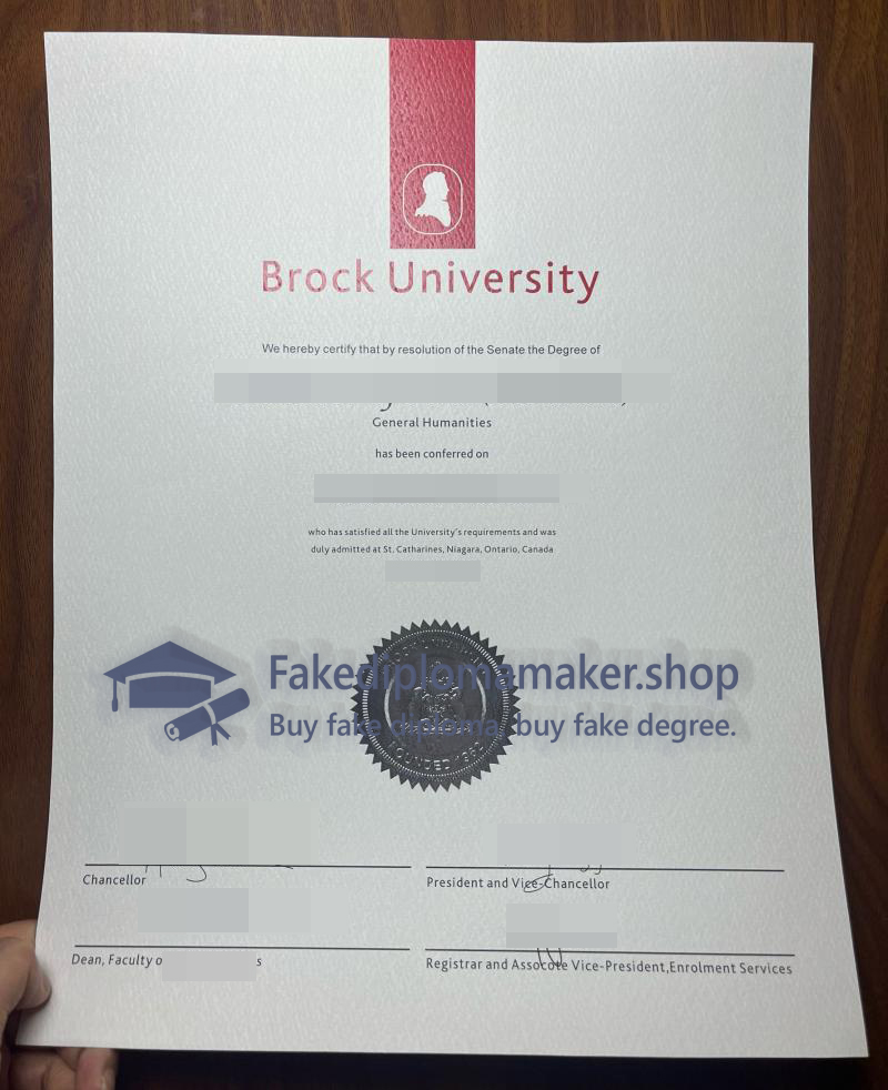 Brock University diploma