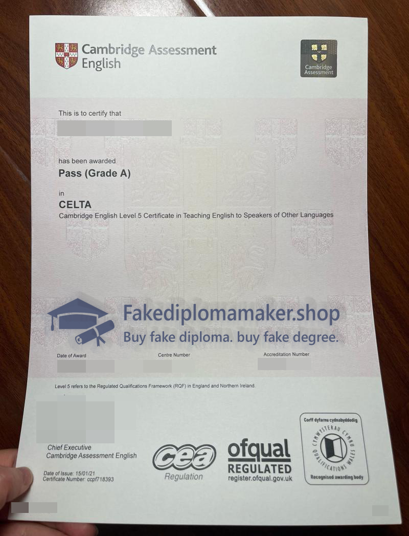 CAE CELTA Certificate