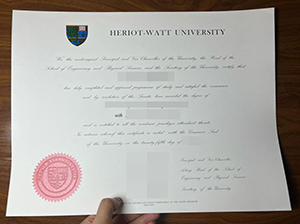 Heriot-Watt University diploma copy