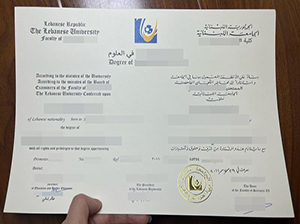 Lebanese University diploma copy