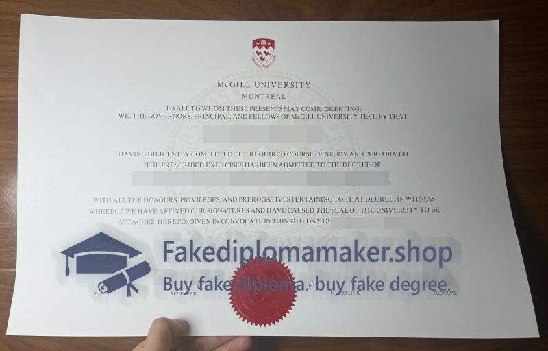 McGill University diploma