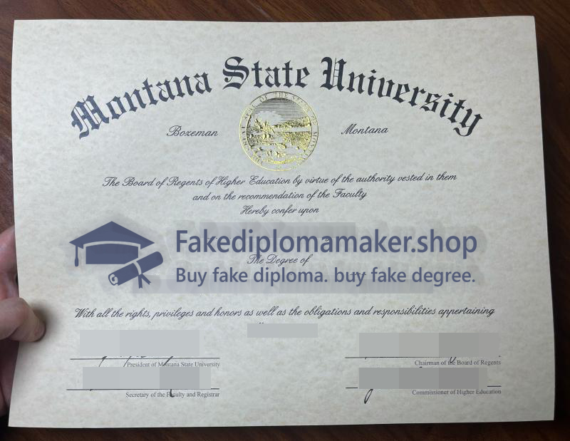 Montana State University diploma