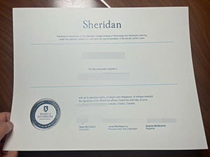 Sheridan College degree replica