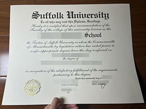 Suffolk University degree copy