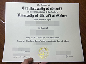 UH Manoa diploma copy