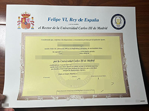 Universidad Carlos III de Madrid diploma replica