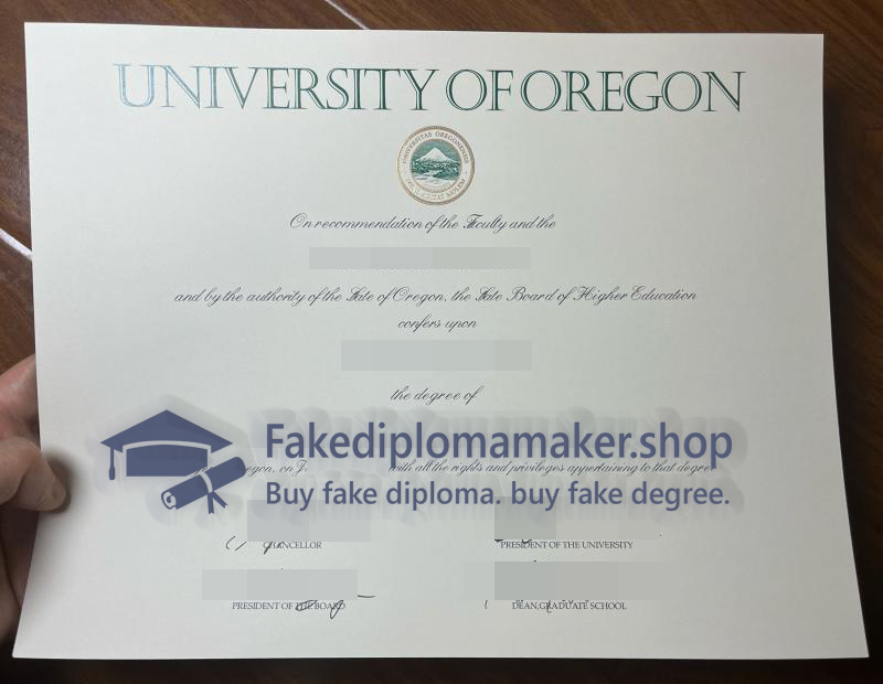 University of Oregon diploma