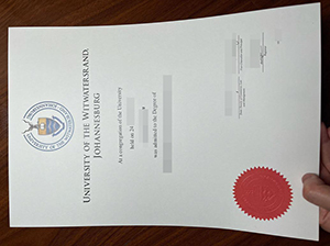 University of Witswatersrand diploma copy