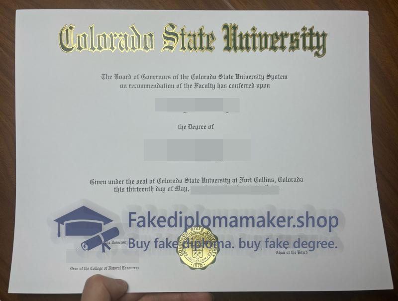 Colorado State University diploma