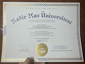 Kadir Has University diploma replica