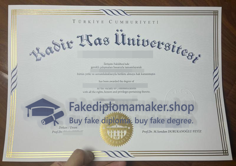 Kadir Has University diploma