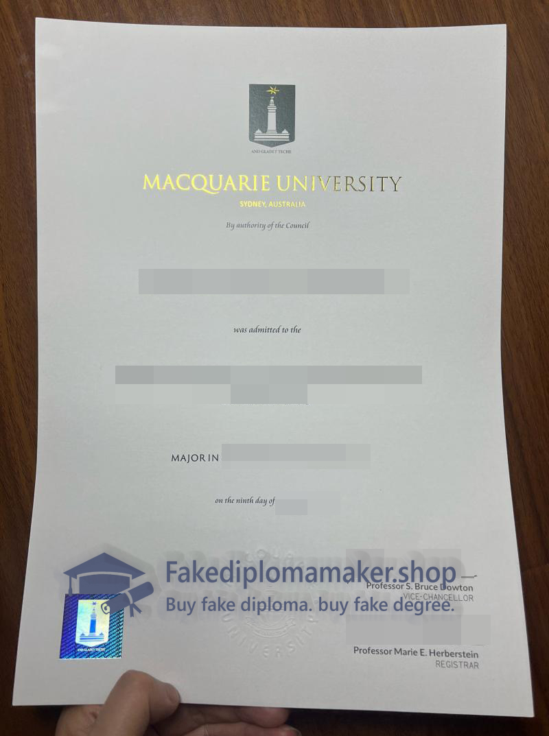 Macquarie University diploma