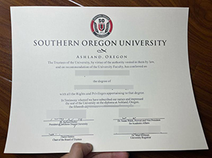 Southern Oregon University diploma replica