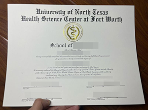 UNT Health Science Center diploma-1