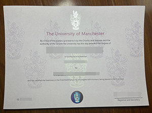 University of Manchester diploma replica