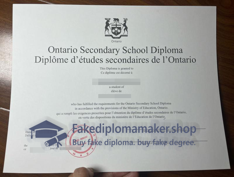 OSSD diploma certificate