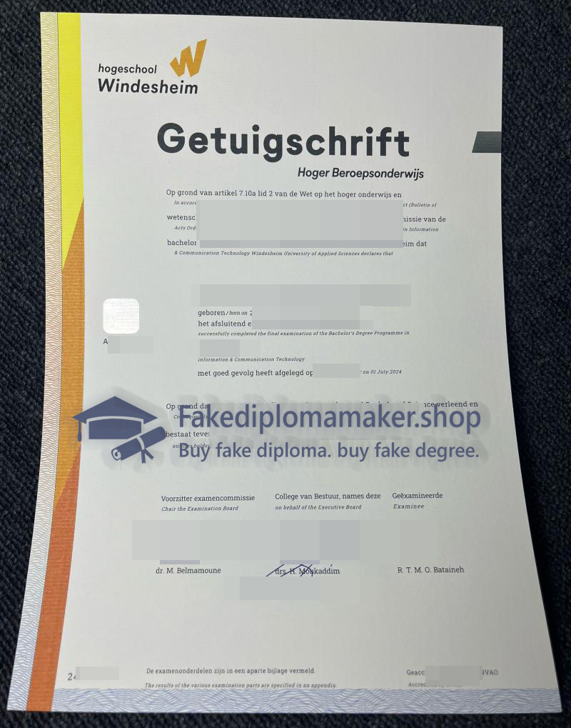 Hogeschool Windesheim Certificate