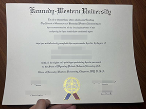 Kennedy-Western University diploma-1