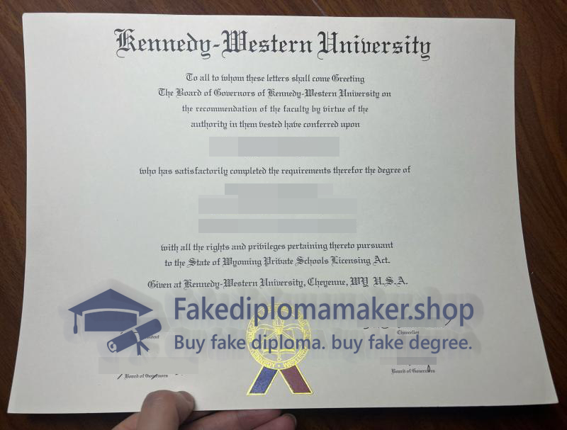 Kennedy-Western University diploma