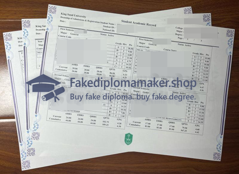 King Saud University transcript