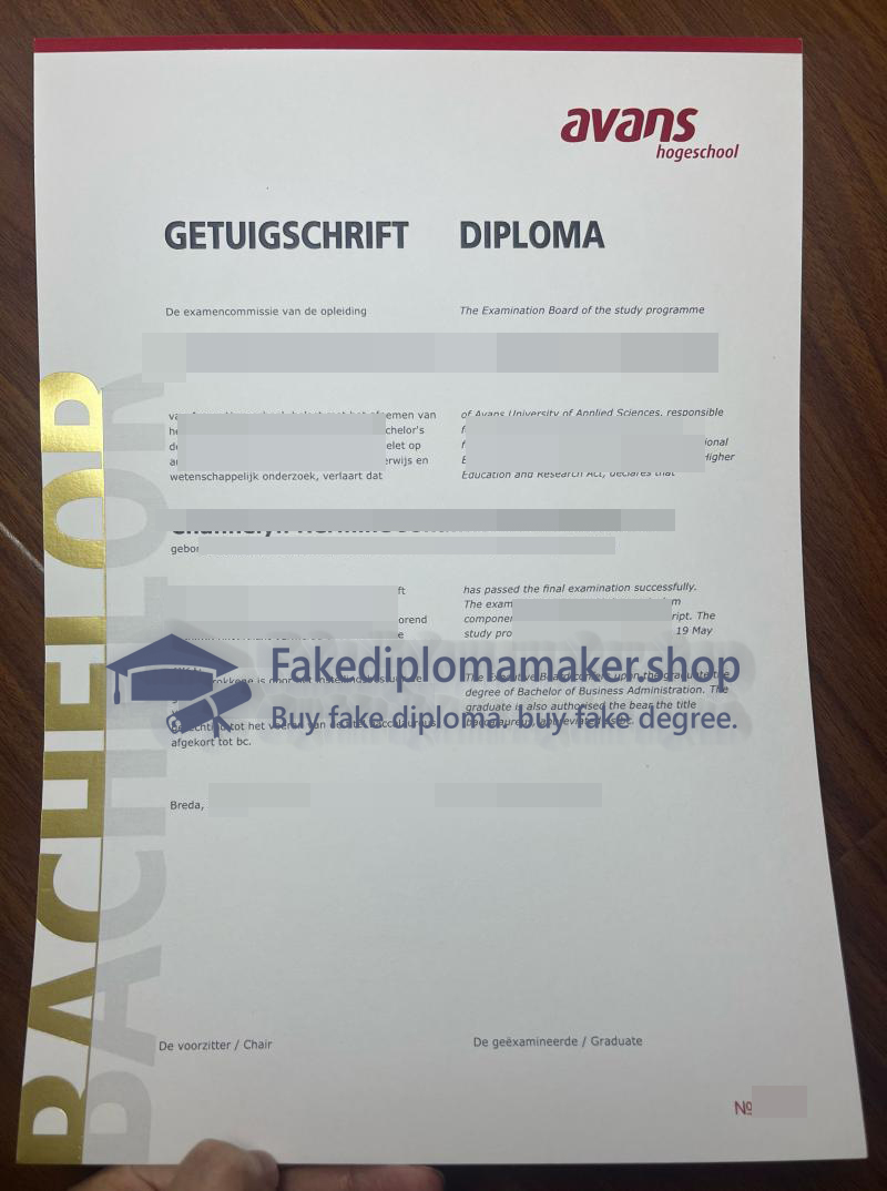 Avans Hogeschool diploma