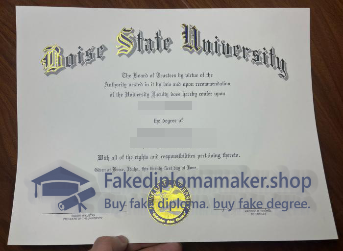 Boise State University diploma