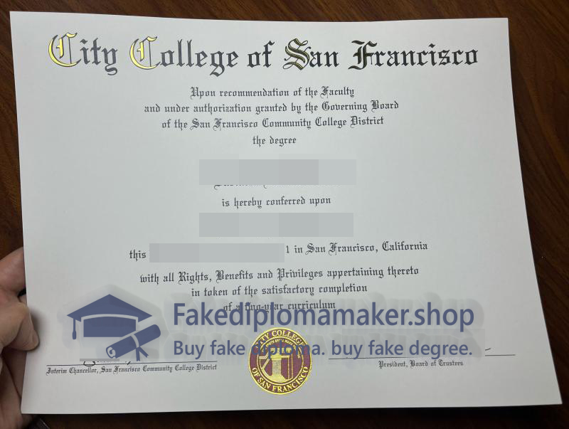 City College of San Francisco diploma