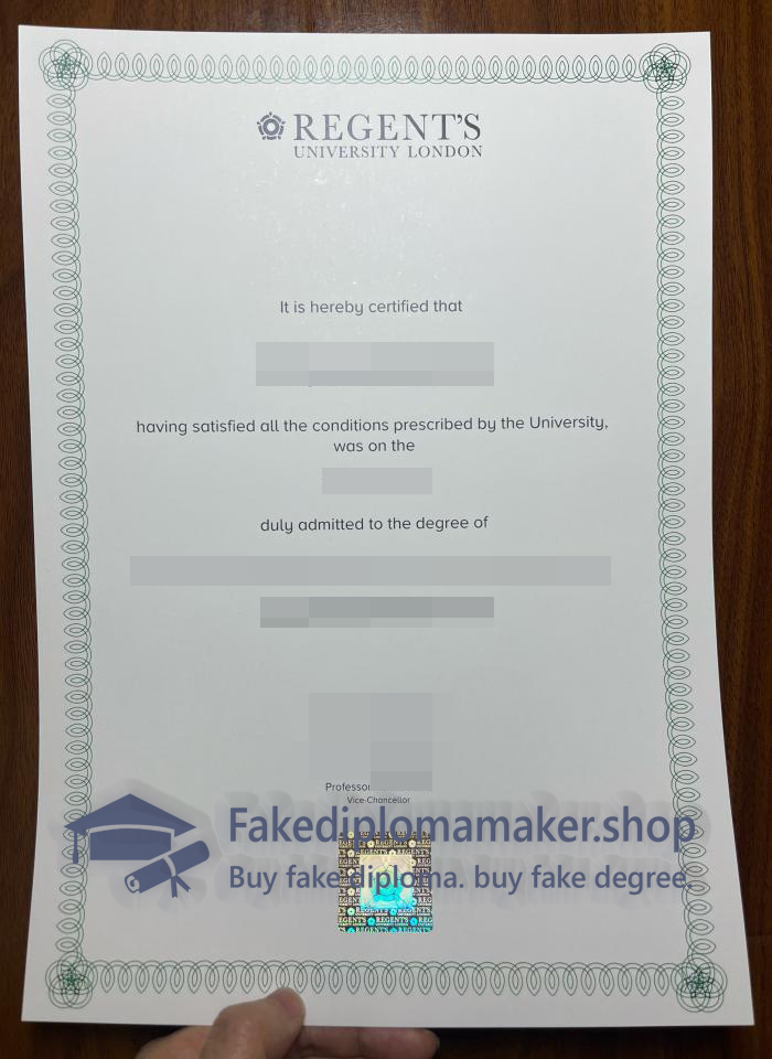 Regent's University diploma