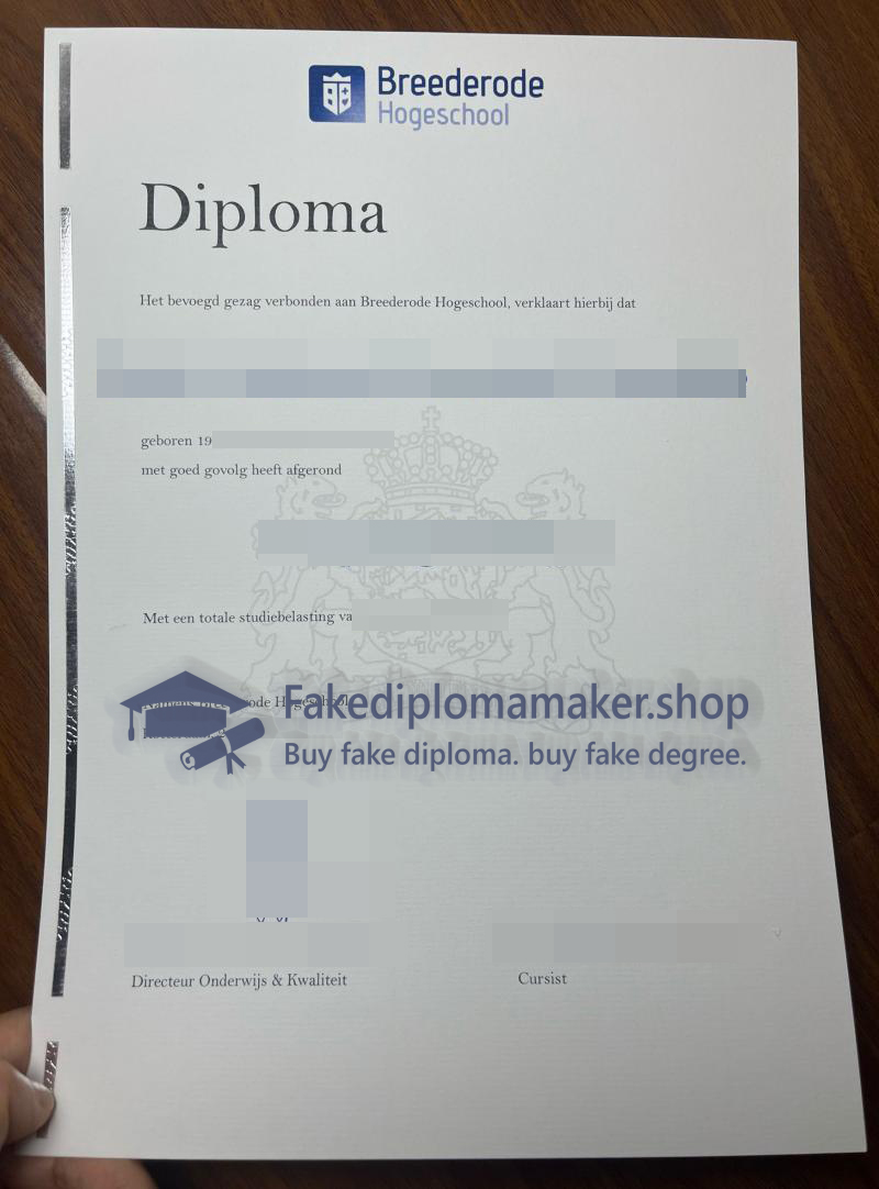 Breederode Hogeschool diploma